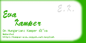 eva kamper business card